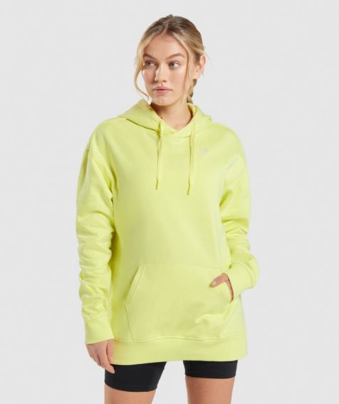 Women's Gymshark Training Oversized Hoodie Yellow | CA A17630